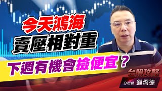 今天鴻海賣壓相對重，下週有機會撿便宜？｜台股攻略｜劉烱德 (圖)