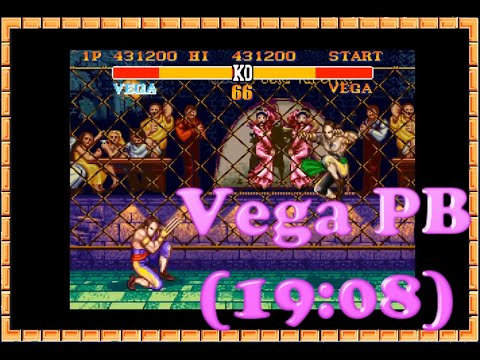 Street Fighter II Turbo SNES Arcade Normal Vega PB speedrun (19:08)