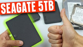 Seagate Expansion 5TB Portable Drive HDD Unboxing - Speed Test - Disassembly - External Hard Drive