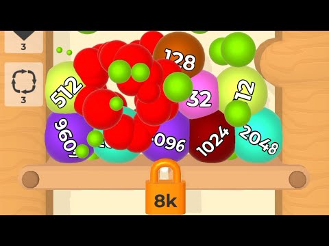 Jelly drops 2048 - Merge Puzzle game vs 2048 balloons Gameplay Walkthrough New update Level #4