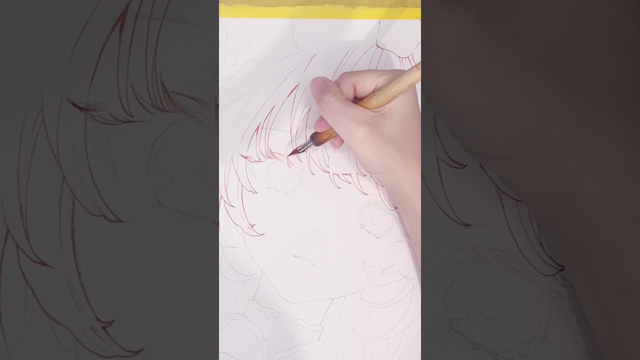 つけペン線画ASMR #イラスト #illustration #メイキング #アナログイラスト #art