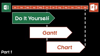 How to make a Gantt Chart in PowerPoint - Excel into PowerPoint Shapes