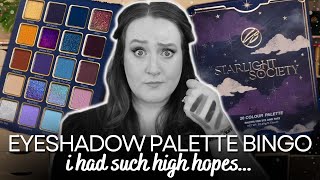 STARLIGHT SOCIETY *COSMIC BEAUTY* EYESHADOW PALETTE BINGO! *NEW* Eye Shadow Roulette Challenge
