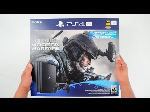 PS4 Pro "Modern Warfare Edition" Console ASMR Unboxing - Playstation 4 Pro 1TB Bundle