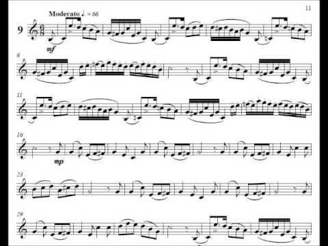 Etude 9 from Nathan Ost's "21 Melodic Etudes for Trumpet"