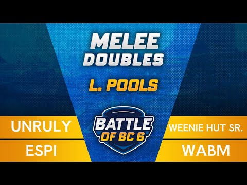 Unruly / Espi vs Weenie Hut Sr. / WabM - Melee Doubles Losers Pools - Battle of BC 6