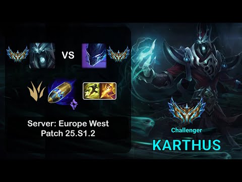 Karthus Jungle vs Nocturne - EUW Challenger - Patch 25.S1.2