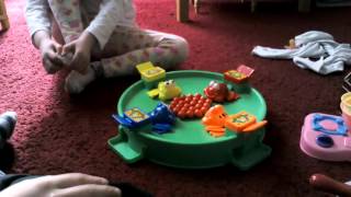 Hungry frogs! ( with gemma my sister)