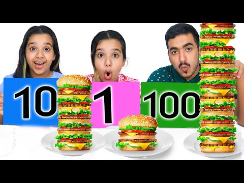 100 Layer Food Challenge!! Shafa and Abdullah