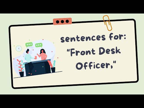 Reception conversation in English | Essential English sentences for Front Desk Officer