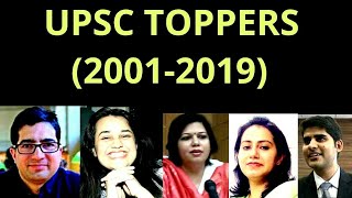 List of UPSC IAS Exam Toppers (2001-2019) Complete