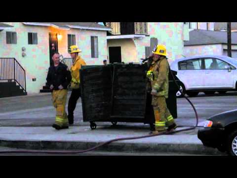 L.A County Fire Department-Dumpster Fire-East L.A