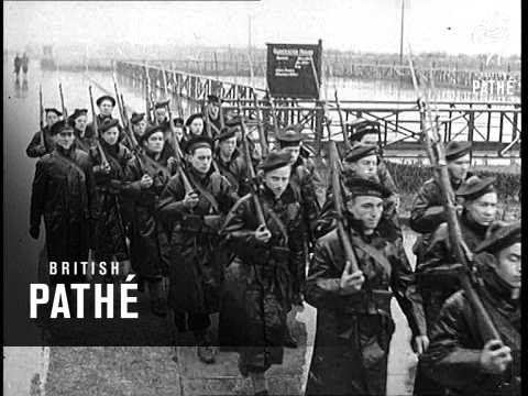 Free French Admiral Takes Salute  (1941)