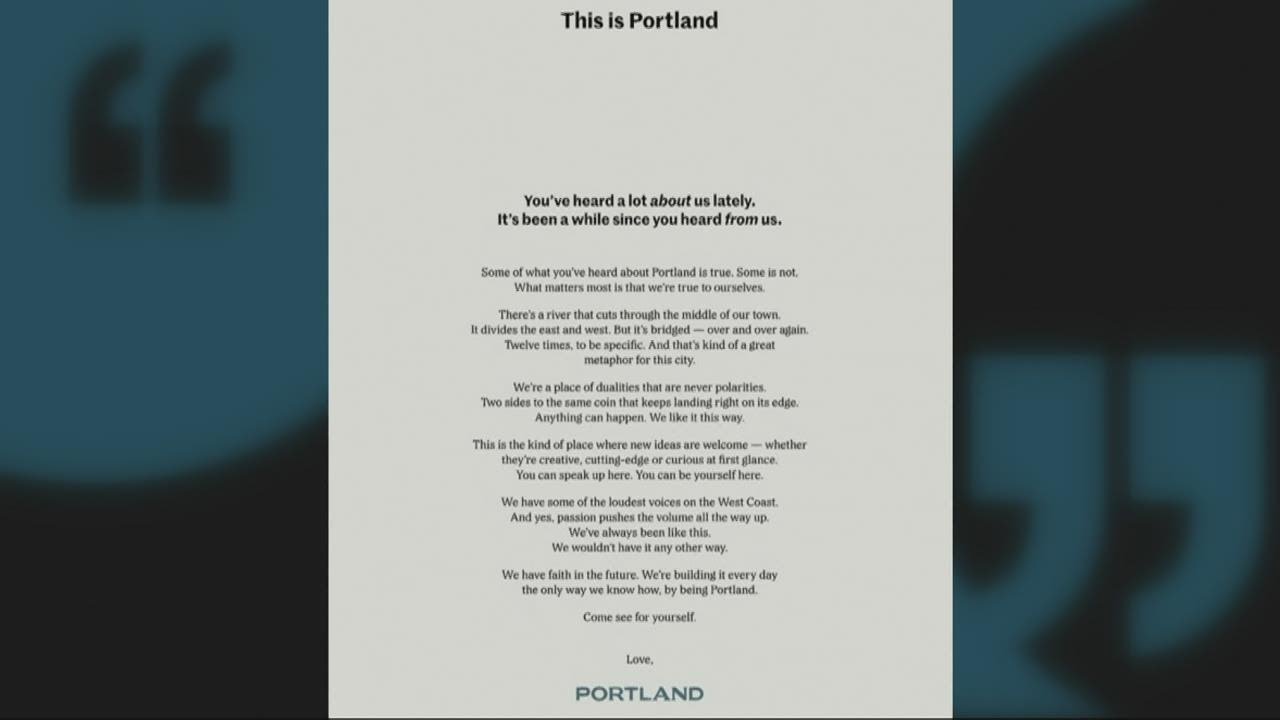 Full page ads in New York Times beckon visitors to Portland