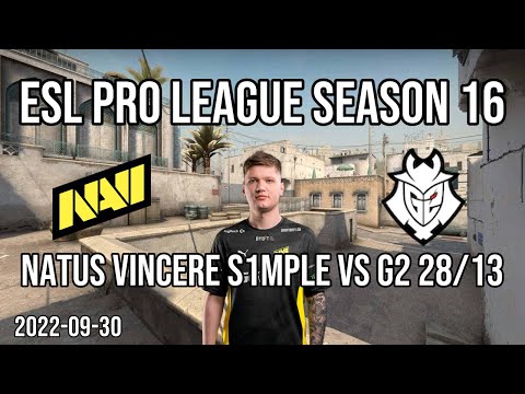 CSGO POV: Natus Vincere s1mple vs G2 (28/13) @ dust2 (2022-09-30)
