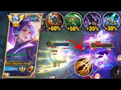 WTF DAMAGE!! BEST BUILD FOR HANABI 2023 ( hanabi best build 2023 )