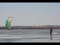 Chasing The Sun - Snow Kiting on frozen Lake ...