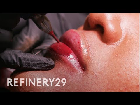 What Getting A Lip Blush Tattoo Is Really Like | Macro Beauty | Refinery29