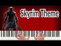 Skyrim Theme PIANO TUTORIAL