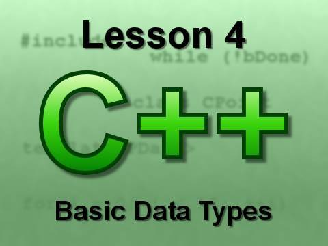 C++ Console Lesson 4: Basic Data Types