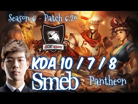 ROX Smeb PANTHEON vs JAYCE Top - Patch 6.20 NA Ranked | League of Legends