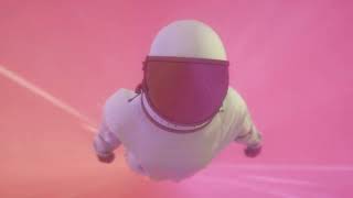 Flying Astronaut in Pink Trip Visuals 1 hour