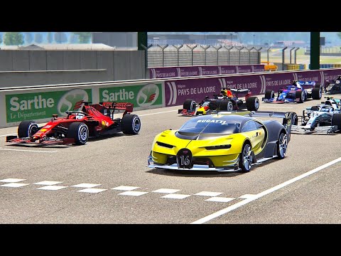 Bugatti Vision GT engine Red Bull X2010 vs F1 2019 Cars - Le Mans