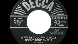 1952 Kitty Wells - It Wasn’t God Who Made Honky Tonk Angels (#1 C&amp;W hit for 6 weeks)