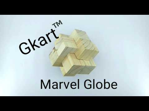 Gkart Handmade Wooden Burr Puzzle 6C Classic Game 3D Brain Teasers 6 Piece