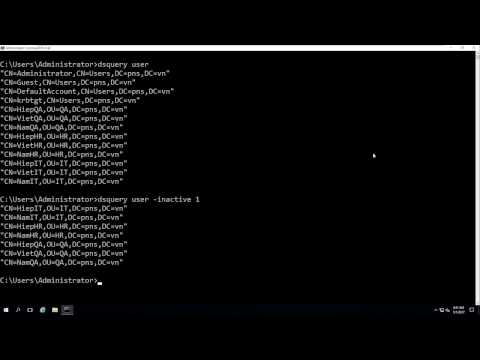 Dsquery User - Finds users have been inactive in domain