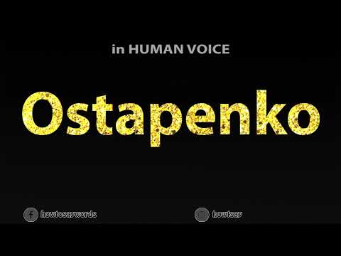 How To Pronounce Ostapenko