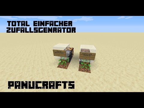 Zufallsgenerator in Minecraft bauen! (Einfach) | Panucrafts