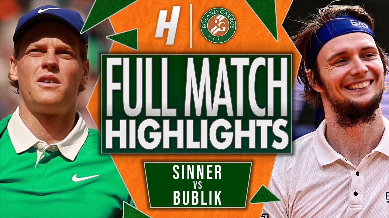 Jannik Sinner vs Alexander Bublik - FULL Quarterfinal Highlights | Roland Garros 2025