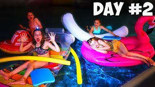 LAST TO FALL IN THE POOL WINS $1000 *Kids Version of Mr Beast Challenge