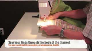 How to Sew a Blanket or Quilt with Two Sheets and Some Batting