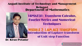 18MAT31: Introduction of Unit step or Heaviside function