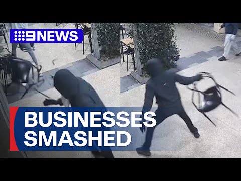 Seventeen shops smashed in an hour in Queensland spree | 9 News Australia