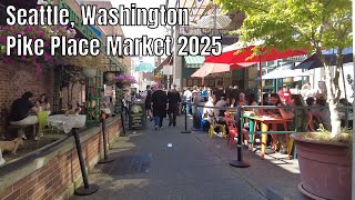 Pike Place Market Walk Seattle, Washington Summer Tourism (August 2025
