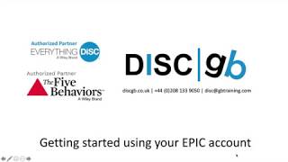 Getting Started With your EPIC account