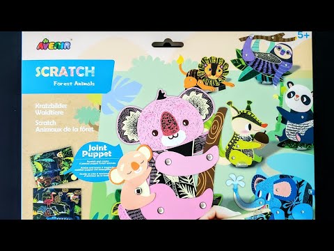 Скретч-арт набор для творчества подвижные фигурки Лесные животные AVENIR - фото 2 - id-p1415128533