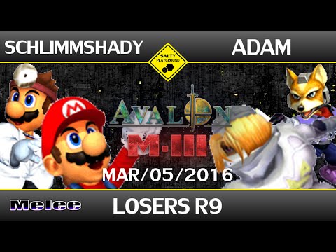 Avalon M-III - AtroX | SchlimmShady (Mario) Vs Adam (Sheik) - SSBM Singles Losers R9