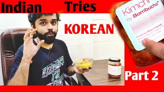 Trying KOREAN STYLE KIMCHI in India | ASMR