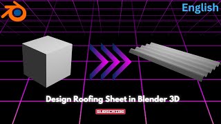 Blender Tutorial | Roofing Sheet 3d Design | English | Beginner