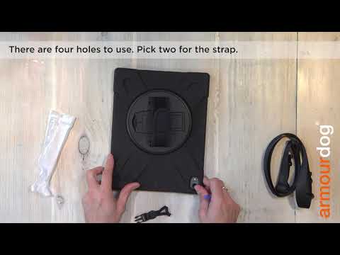armourdog rugged case with hand and shoulder strap install video