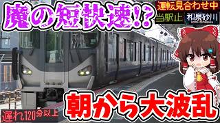 【魔の短快速!?】倒木で運休!? 朝から大波乱!? 連結失敗!? 想定外の運転取りやめで、阪和間の鉄路が断たれた…【ゆっくり実況】
