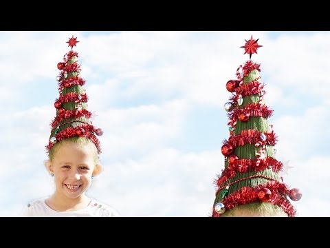 Crazy Hair Day // Christmas tree head // Funny Hair