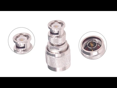 N Type Male to BNC Male RF Coax Cable Adapter Connector