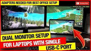 How to setup Dual Monitors to a laptop with single USB type C port (GUIDE FOR DUAL MONITOR)🖥️➕🖥️👍