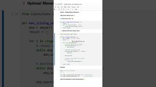 Python – Sliding Window Maximum (Monotonic Queue Trick) 🚀 #PythonDSA #SlidingWindow