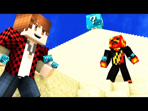 1v1v1 DIAMOND LUCKY BLOCK PYRAMIDS!